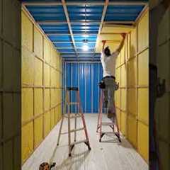Shipping Container Transformed into Hidden Underground Room #timelapse #satisfying