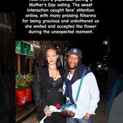 Rihanna ACCEPTS Rose From Paparazzi On Mother’s Day… Fans Can’t Believe It! #rihanna #shorts