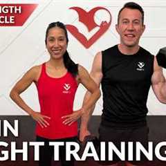 30 Min Weight Training at Home Full Body Dumbbell Workout - Strength Training for Women & Men
