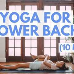 YOGA FOR LOWER BACK PAIN + TIGHTNESS ~Gentle Beginner Friendly Yoga Stretches For Back Pain(10 mins)