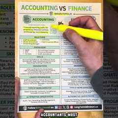 Finance vs Accounting Explained