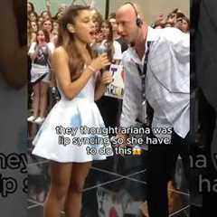 Ariana Grande got EXPOSED but proved that the mic is ON #shorts #wicked #arianagrande