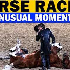 15 OF THE WEIRDEST HORSE RACING MOMENTS!