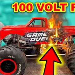 $10,000 Giant RC Car catches FIRE