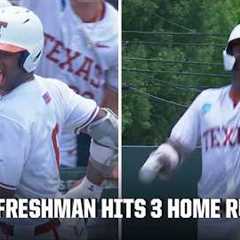3 HOME RUNS 😮 Texas' Anthony Pack Jr. sets a Longhorns NCAA tourney record 🔥 | ESPN College..