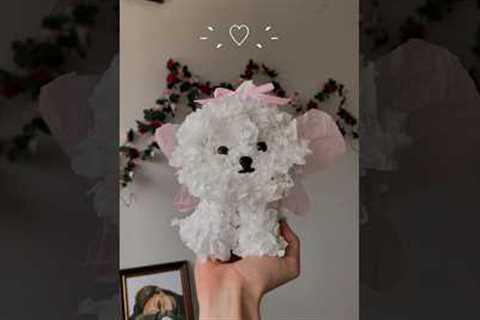 Diy flower puppy gift 🐶🐾 #diy