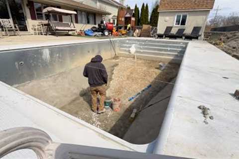 Time Lapse Rectangle Inground Pool Kit Construction From Pool Warehouse - Great job Block Family!
