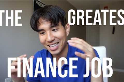 non-Investment Banking Finance Job with HIGH PAY &amp; GREAT WORK LIFE BALANCE?