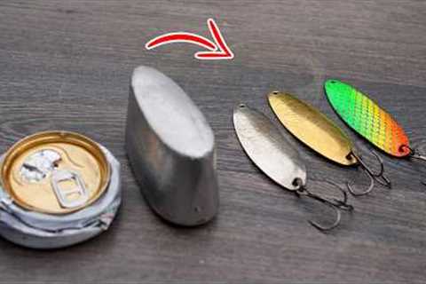 Soda Can Hornet Lure: DIY Alu Stamp Spoon Lure Result