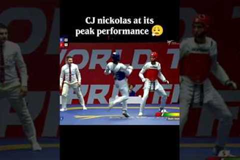 CJ nickolas on peak 🇺🇸🎖️ #trending #taekwondo #viralshort #fyp #explorepage #kick #athlete..