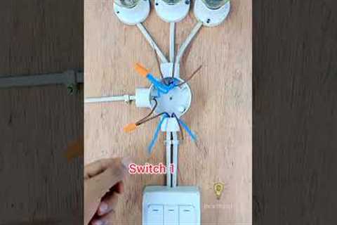 3 Gang switch wiring #electricalwiring #diy #electrical #lightswitch #electricalinstallation