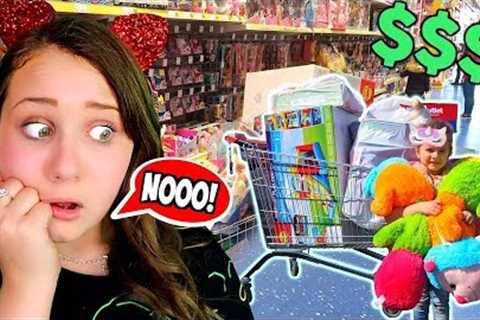 BUYING MY LITTLE SISTER EVERYTHING SHE TOUCHES BLINDFOLDED