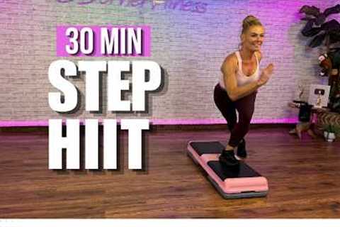 30 MIN - HIIT Workout with Step Platform - Cardio Step and Sweat