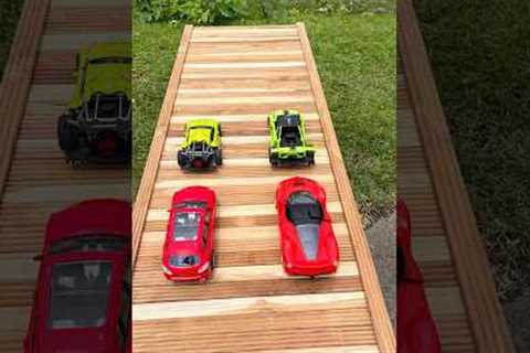 😱 4 RC Speed Cars Crash Test in Slow Motion 🔥❌