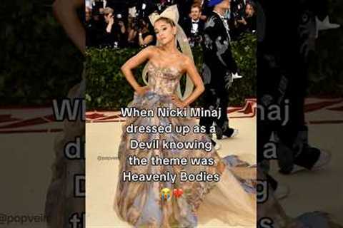 When Nicki Minaj dressed up as a Devil knowing the theme was heavenly bodies 😭💔
