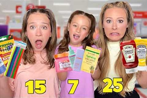 I’ll buy ANYTHING in YOUR AGE AISLE at TARGET shopping challenge 🛒🤑