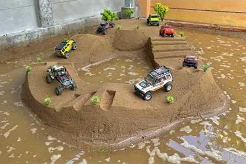 Mini RC Cars Battle Through Dangerous Island Roads!