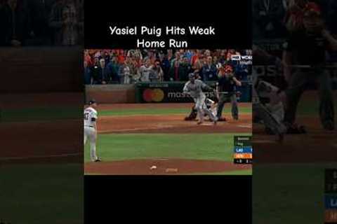 Yasiel Puig Hits Weak Home Run #baseball #sports #mlb #mlbshorts #baseballszn