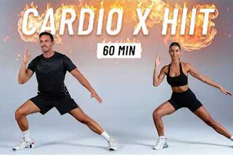 BURN 1000 CALORIES With This 60 Min ALL STANDING CARDIO HIIT Workout (No equipment, at Home)
