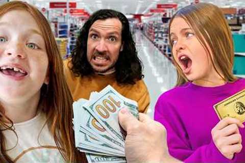 SALiSH challenges ADLEY to spend $500!!  Shopping Spree with 9 year olds, Doll Stuff, Crafts, Pizza