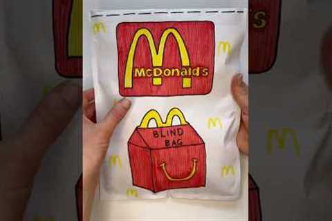 🍔McDonald’s Blind Bag🍔 #blindbag #asmr #asmrunboxing #paperdiy #papersquishy #papercraft #art