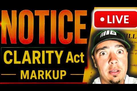 LIVE CRYPTO CLARITY ACT FINAL VOTE (BIG BANKS VS CRYPTO)