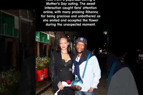 Rihanna ACCEPTS Rose From Paparazzi On Mother’s Day… Fans Can’t Believe It! #rihanna #shorts