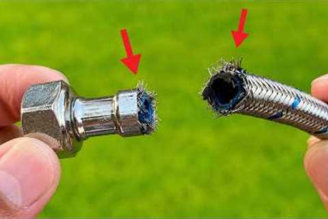 Plumbers Don't Want You To Know This 😱! Easy Way To Repair Stainless Steel Hoses!