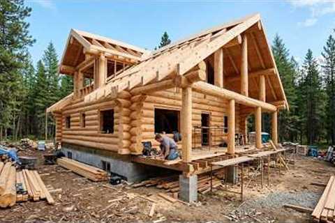 Single Dad Builds an Incredible Dream Cabin Alone in the Forest | Start to Finish @LifeontheMoose