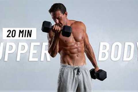 20 Min Total Upper Body Dumbbell Workout at Home to Build Muscle