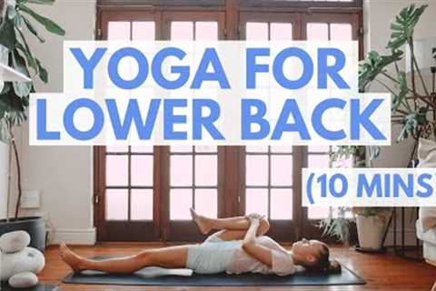 YOGA FOR LOWER BACK PAIN + TIGHTNESS ~Gentle Beginner Friendly Yoga Stretches For Back Pain(10 mins)