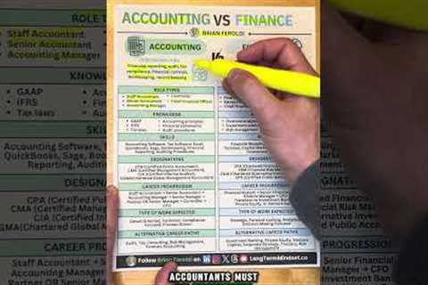 Finance vs Accounting Explained