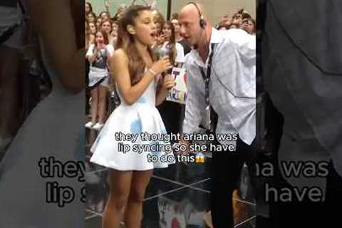 Ariana Grande got EXPOSED but proved that the mic is ON #shorts #wicked #arianagrande
