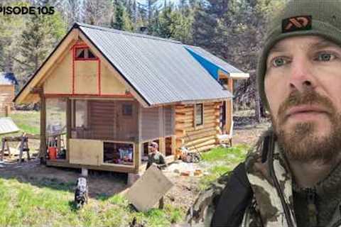 Porch Addition, Main Cabin Layout |EP105| Log Cabin Build on Off-Grid Homestead