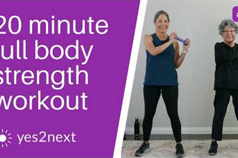20 minute Full Body Standing Strength Workout with Dumbbells | Seniors, Beginners