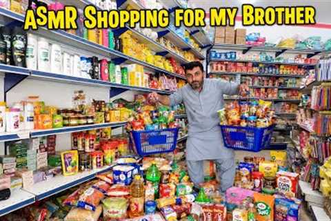 ASMR grocery shopping for my brother in super store 