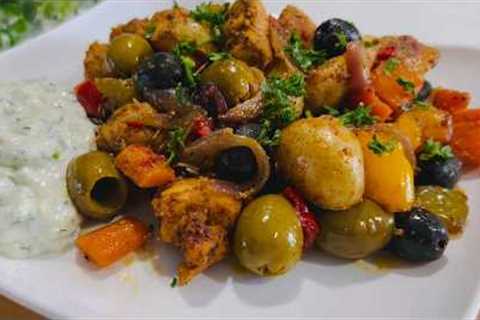 Chicken Veggie dinner. Healthy One Pan Dinner for the Whole Family