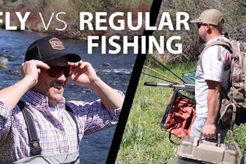 Fly Fishing vs. Regular Fishing 🤣 Part 1