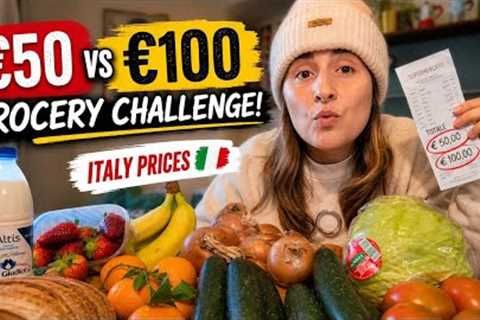 Grocery Shopping in Italy on a Budget — €50 vs €100 Supermarket Challenge