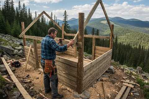 Alone in the Mountains: How to Build a Wooden House Step by Step
