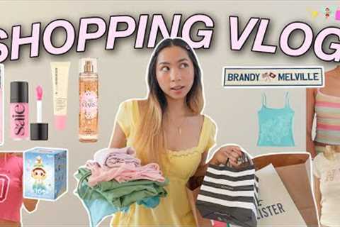  SHOP WITH ME✨brandy melville, makeup, LUSH, colorful wardrobe + collective haul!