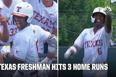 3 HOME RUNS 😮 Texas' Anthony Pack Jr. sets a Longhorns NCAA tourney record 🔥 | ESPN College..