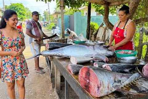 WOW! Traditional Village Fish Market | Giant Tuna Cutting Masters &amp; Fresh Seafood Experience