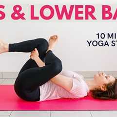 10 min Yoga Stretch For HIPS & LOWER BACK | Release tension and tightness | Yoga without mat