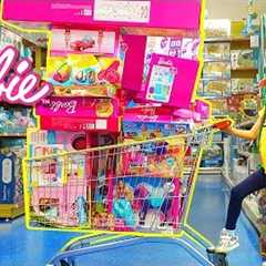 Shopping cart full of Barbie dolls challenge