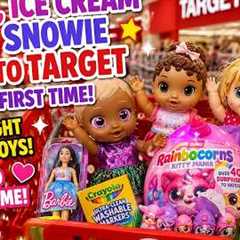 Emma, Ice Cream & Snowie FIRST-EVER Target Toy Shopping Spree!