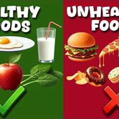 HEALTHY vs UNHEALTHY Food | Healthy Food, Unhealthy Food for Kids