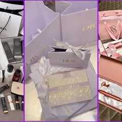 Aesthetic Luxury Skincare Unboxing 🎀 | Dior , Channel , Louis Vuitton, Gucci , | Unpacking✨