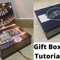 How To Make Hamper Box At Home | Handmade Birthday Gift Ideas | Gift Box Tutorial | Crafteholic