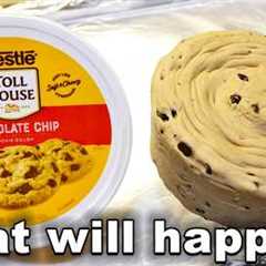Baking a tub of cookie dough like this..